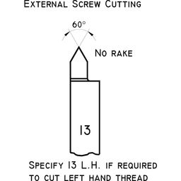 No.13 - Butt Welded Tools - External Screw Cutting - R/H thumbnail-1