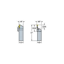 LF123J Style CoroCutⓇ 1-2 Shank Tool For Face Grooving thumbnail-1