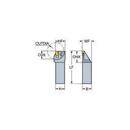 L151.20 - T-MaxⓇ Q-Cut Shank Tool For Parting And Grooving
 thumbnail-1