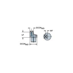 Series C10.570.40 Coromant Capto® To CoroTurn® SL Adaptor thumbnail-1