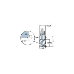 CoroMillⓇ 316SL Exchangeable Milling Heads Grade 1730 thumbnail-1